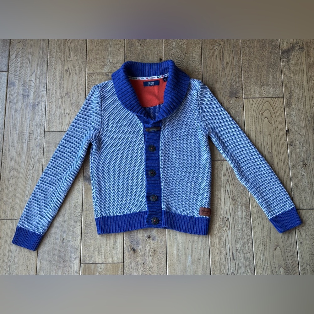 Baker by Ted Baker Deep Ultramarine Toggle Button Cardigan Sweater size 8